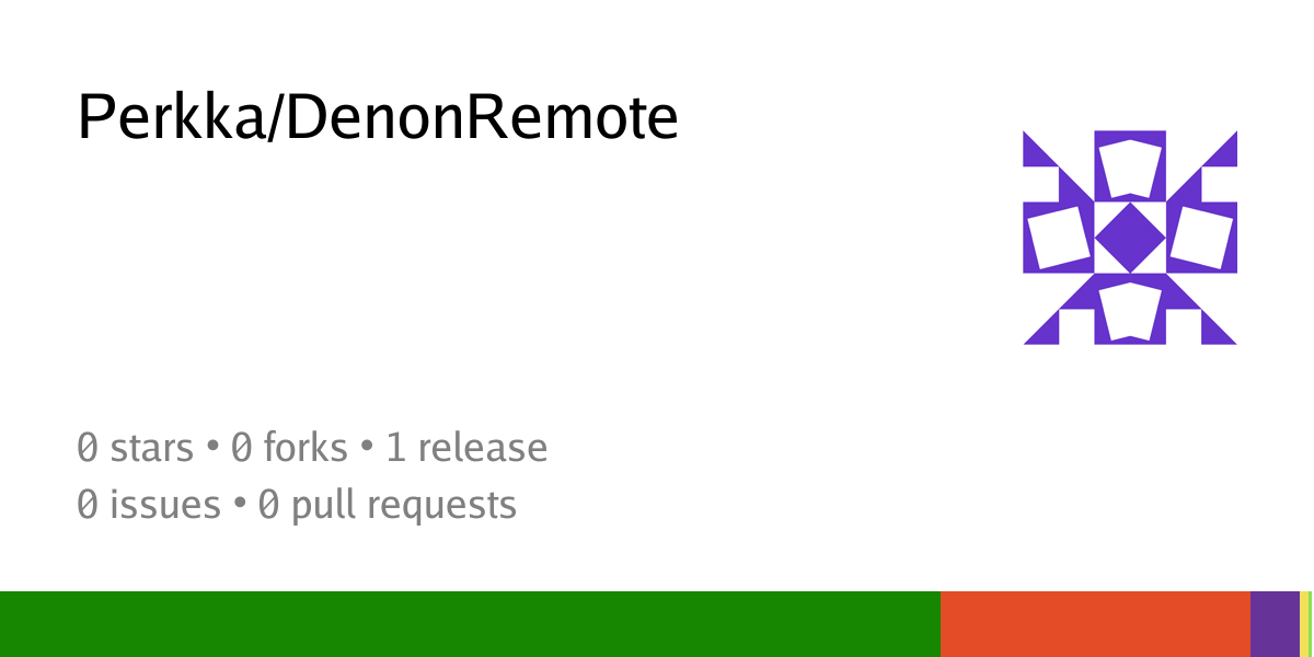 Releases - Perkka/DenonRemote - Forgejo: Beyond coding. We Forge.